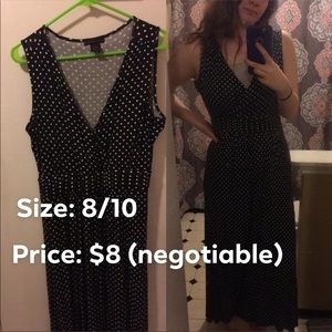 Black Polka Dot Maxi Dress